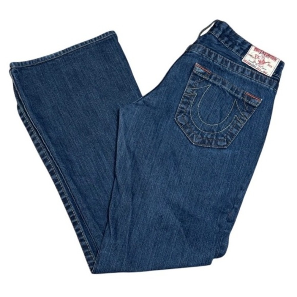 True Religion Dark Blue Wide Leg Jeans
